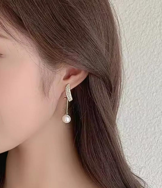 Cloe 925 stříbrné náušnice s perlou a zirkonem