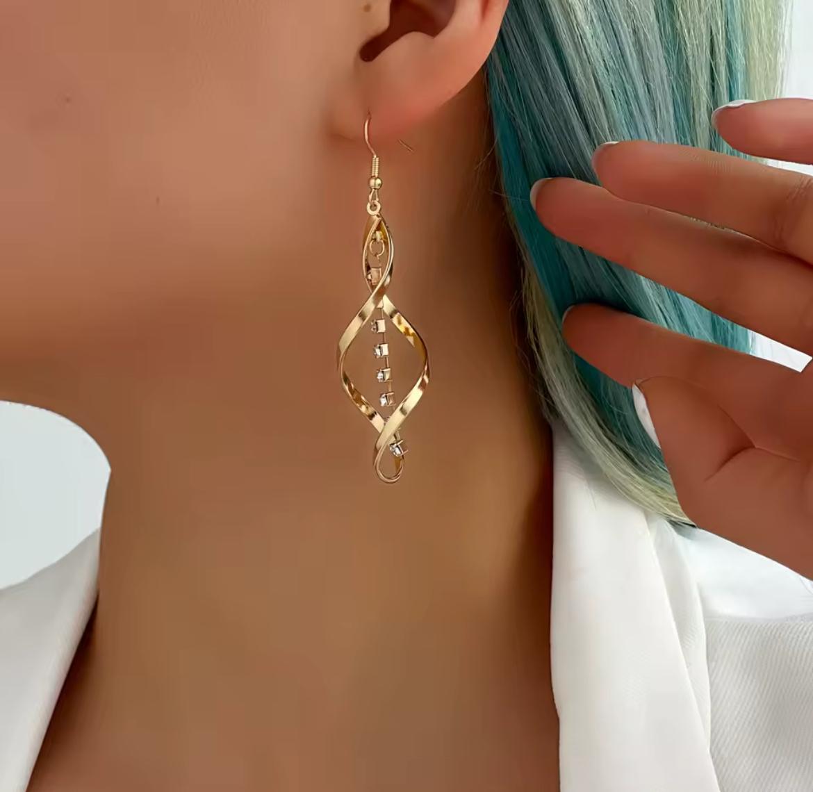 Maria Złote kolczyki Spiral