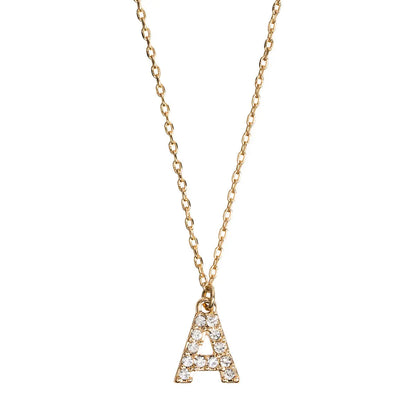 Juno - Náhrdelník s krystalovým písmenem z nerezové oceli