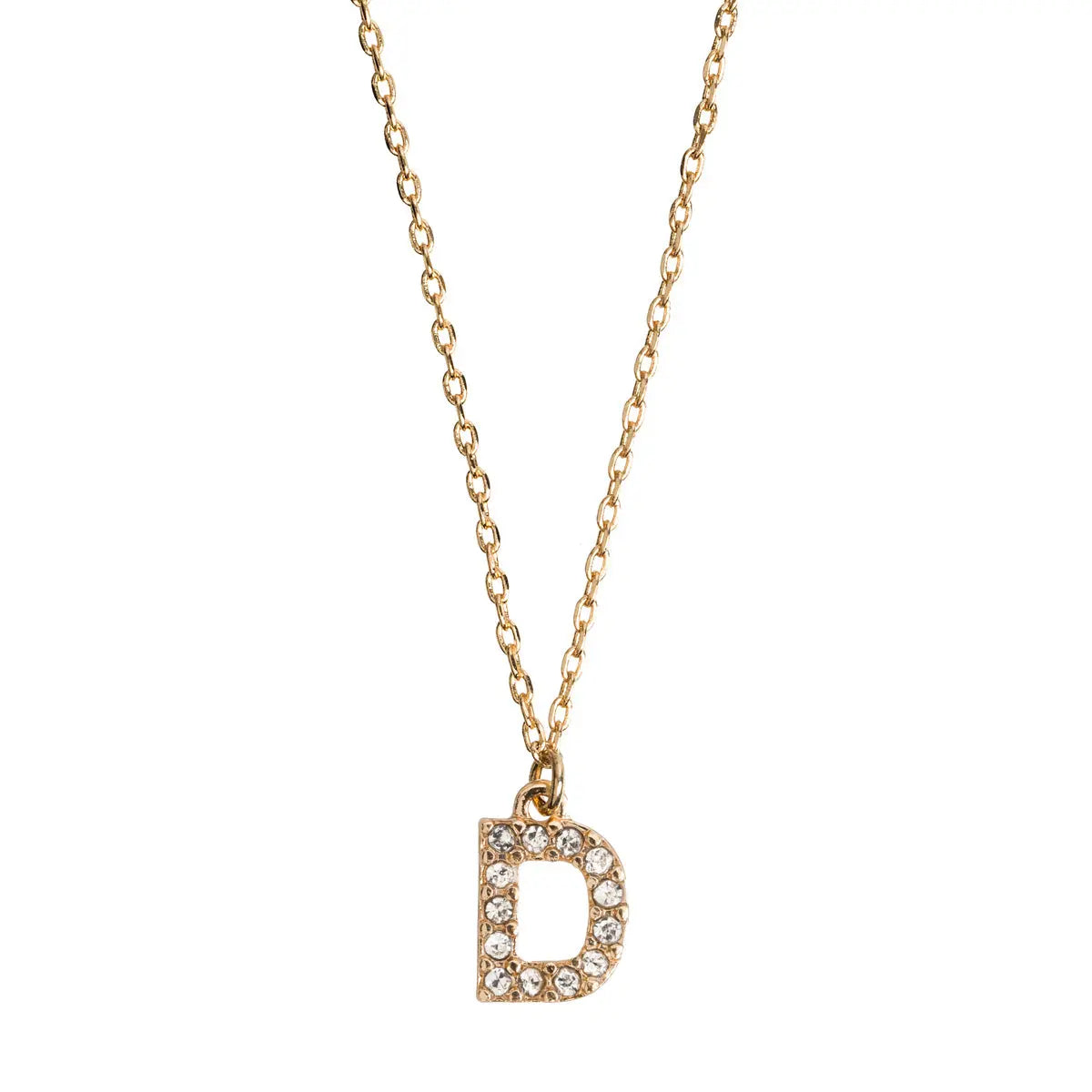 Juno - Náhrdelník s krystalovým písmenem z nerezové oceli