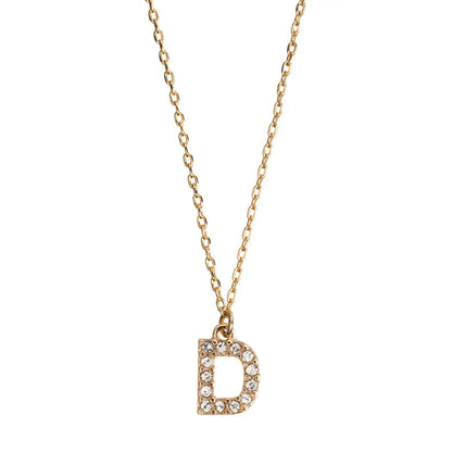 Juno - Náhrdelník s krystalovým písmenem z nerezové oceli