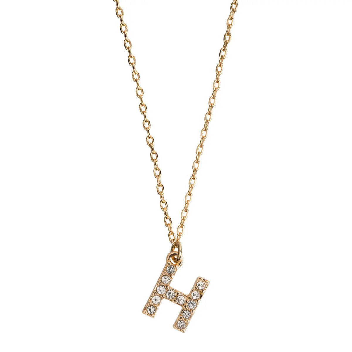 Juno - Náhrdelník s krystalovým písmenem z nerezové oceli