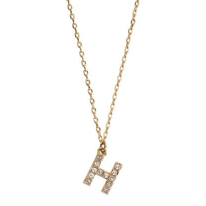 Juno - Náhrdelník s krystalovým písmenem z nerezové oceli