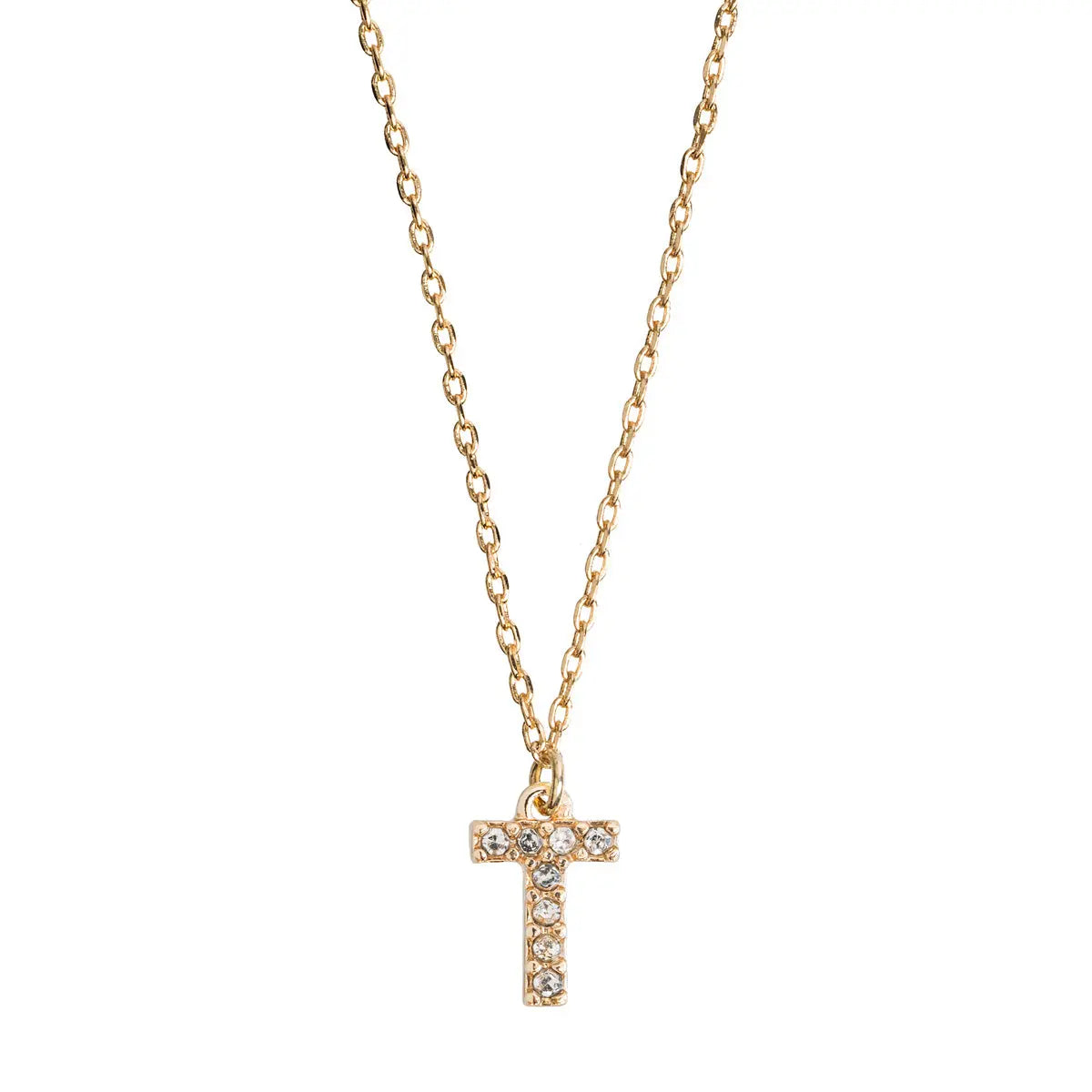 Juno - Náhrdelník s krystalovým písmenem z nerezové oceli