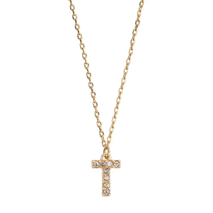 Juno - Náhrdelník s krystalovým písmenem z nerezové oceli