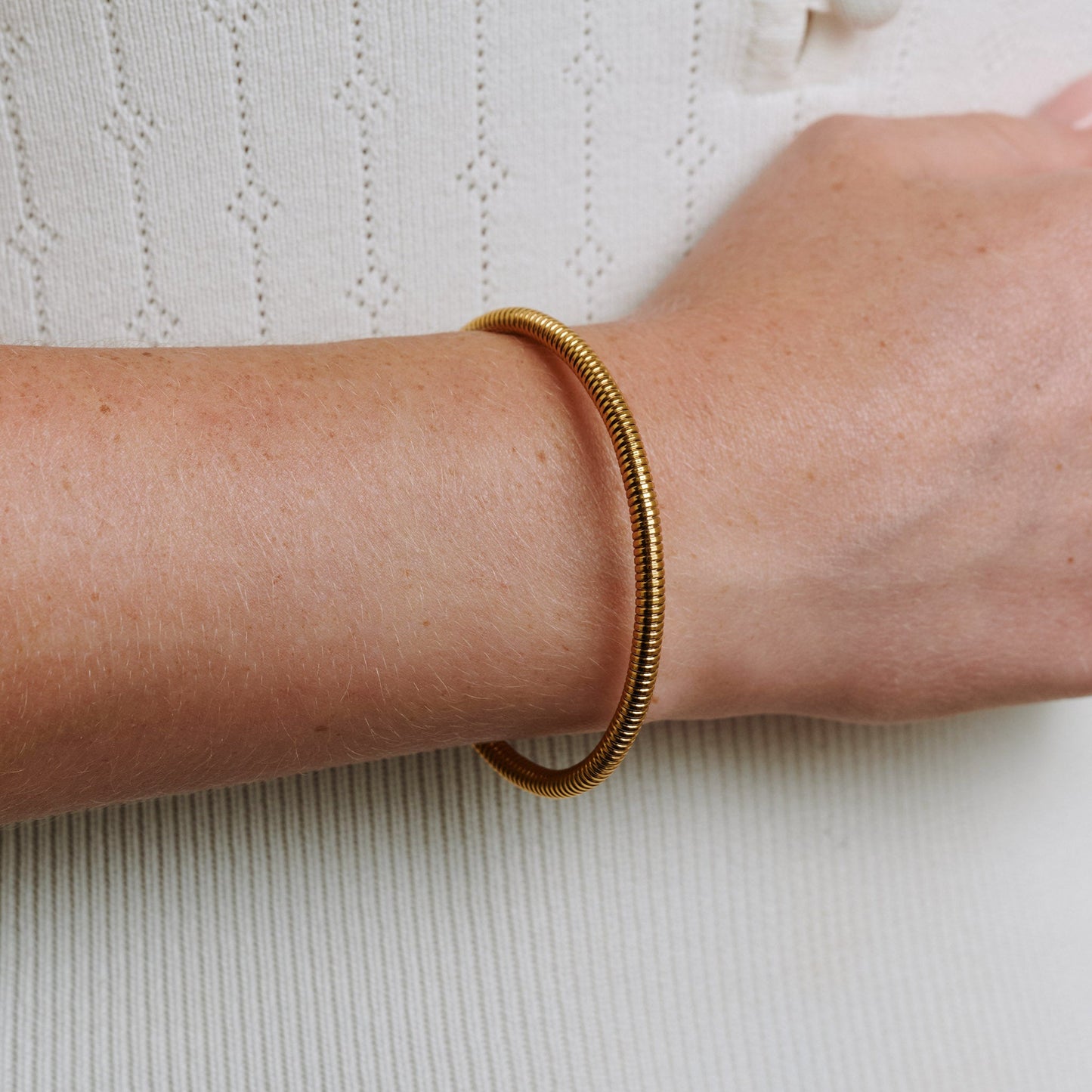 Miva - Náramek s kulatými články z nerezové oceli