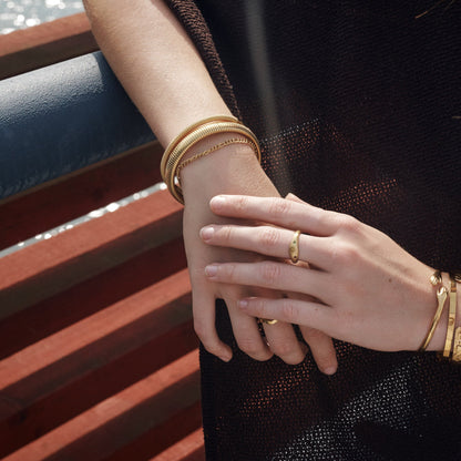 Miva - Náramek s kulatými články z nerezové oceli