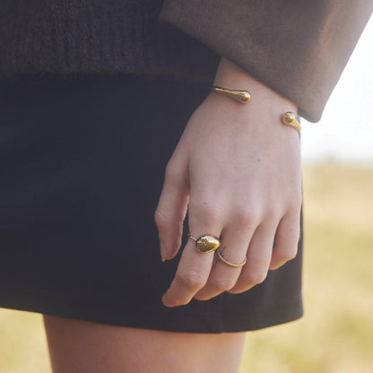 Petra - Otevřený náramek z nerezové oceli