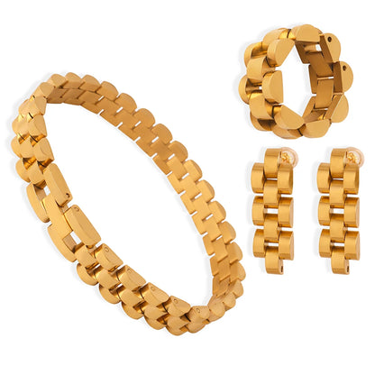 Tricha Set – Moderní Zlatý Luxus v Dokonalé Harmonii