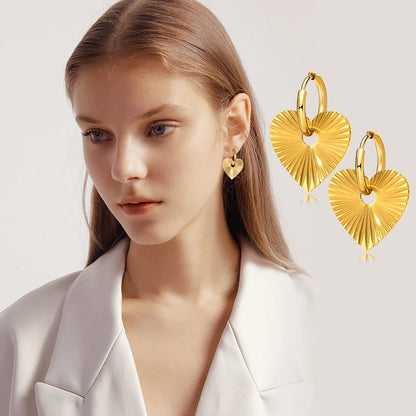 Náušnice Golden Heart