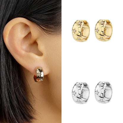 Zlaté náušnice s hvězdami