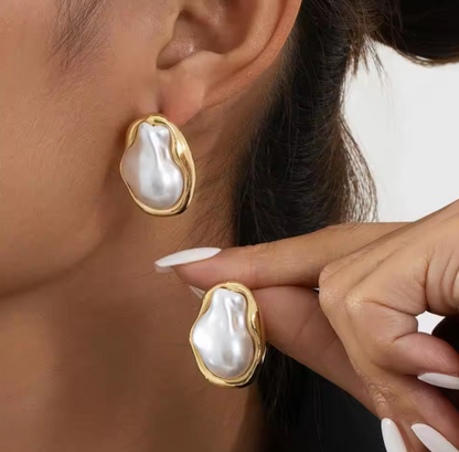 Měsíční svit oysters náušnice