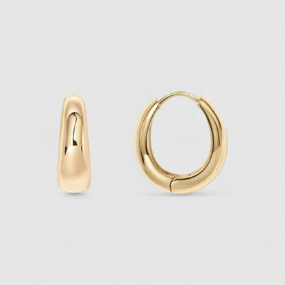 Nadčasové Zlaté Kruhové Náušnice