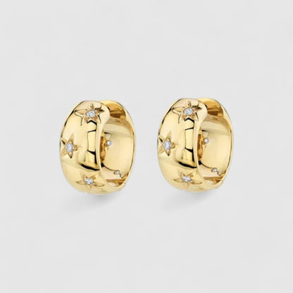 Zlaté náušnice s hvězdami