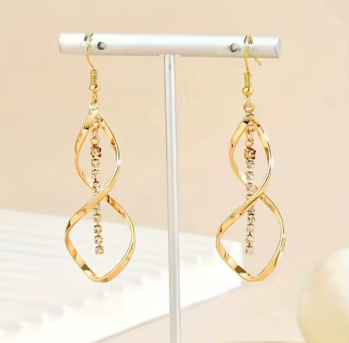 Maria Złote kolczyki Spiral