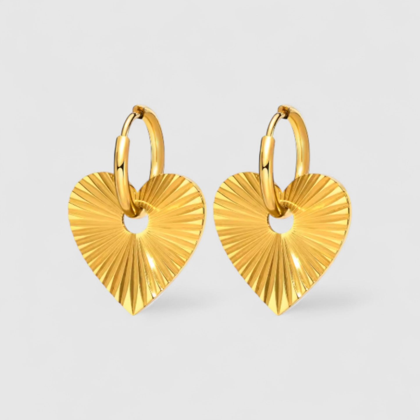 Náušnice Golden Heart