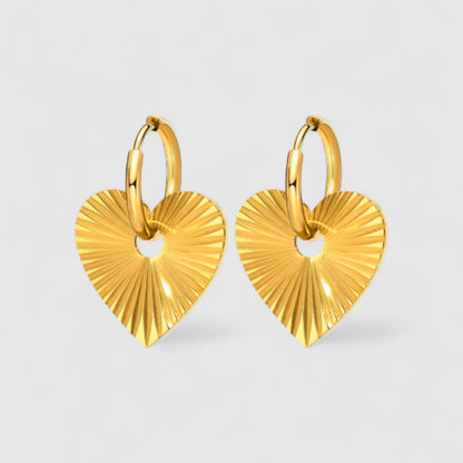 Náušnice Golden Heart