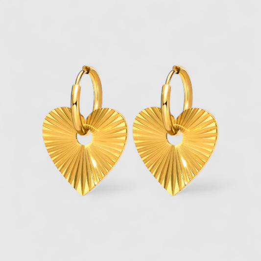 Náušnice Golden Heart