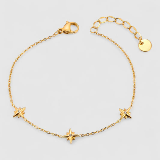 Stella Nova Náramek – Zlatá Jemnost se Zářivými Hvězdami