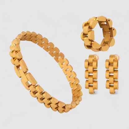 Tricha Set – Moderní Zlatý Luxus v Dokonalé Harmonii