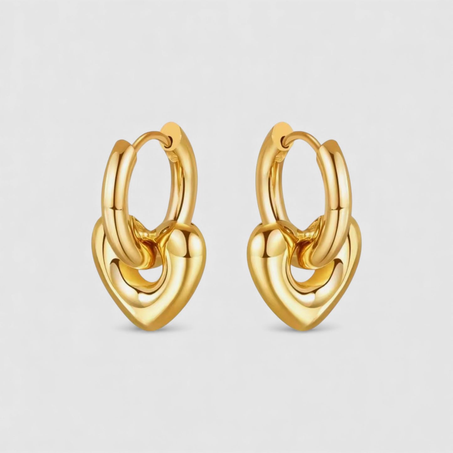 Hearts – zlaté náušnice