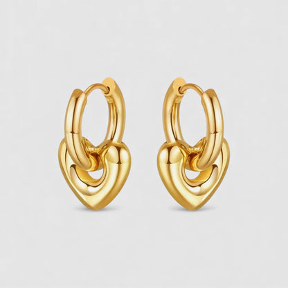 Hearts – zlaté náušnice